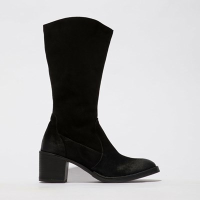 Botas Media Pierna Fly London Balo096fly Mujer Negras | 2640-DJSQP