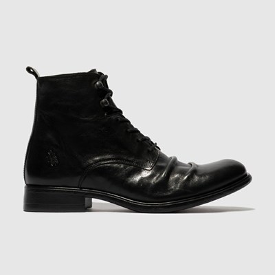Botas con Cordones Fly London Myke660fly Hombre Negras | 8405-HMXFJ