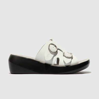 Zapatos Cuña Fly London Bait742fly Mujer Blancas | 9673-QVCRT