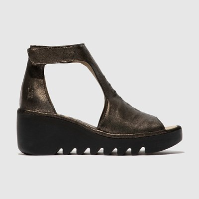 Zapatos Cuña Fly London Bezo306fly Mujer Gris Oscuro | 7845-DEPYC