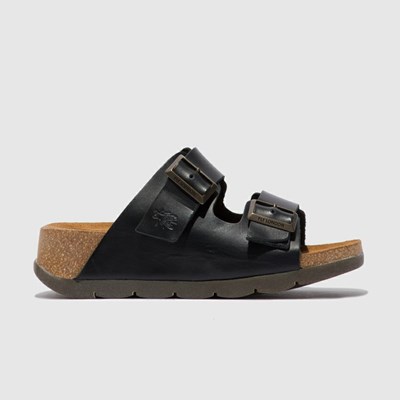Zapatos Cuña Fly London Caja721fly Mujer Negras | 0759-MLDKG