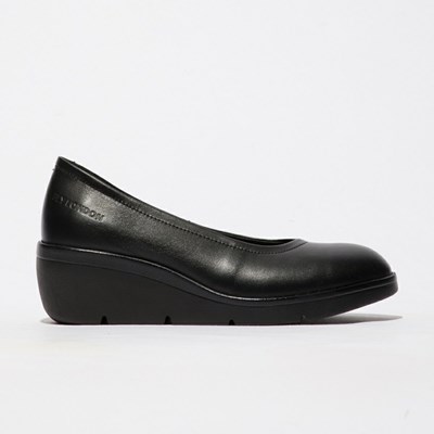 Zapatos Cuña Fly London Numa570fly Mujer Negras | 3928-ZNUML