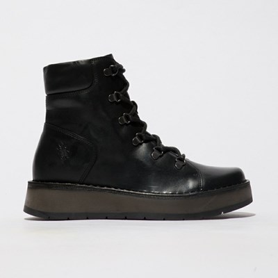 Zapatos Cuña Fly London Roxy094fly Mujer Negras | 7692-AZYNW