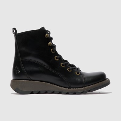Zapatos Cuña Fly London Sore813fly Mujer Negras | 7310-XUYRP