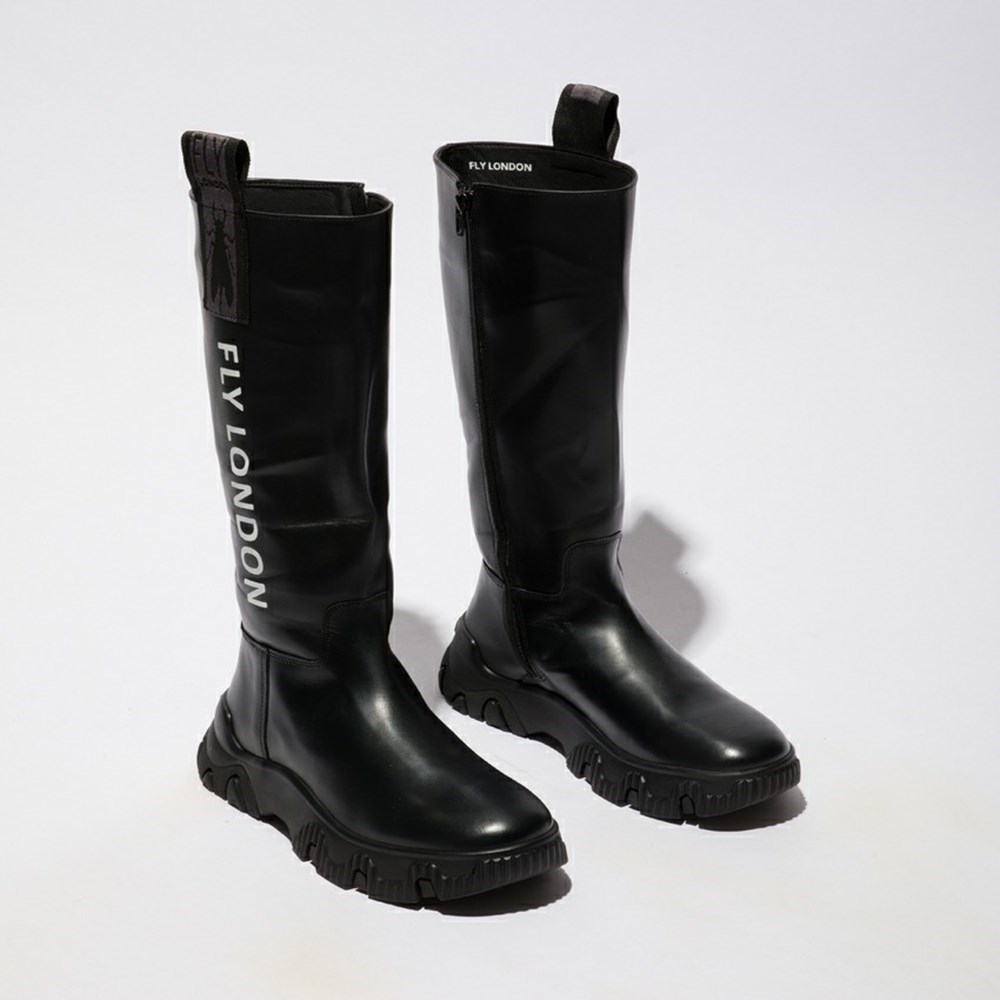 Botas Hasta La Rodilla Fly London Febe886fly Mujer Negras | 2546-HCDQF