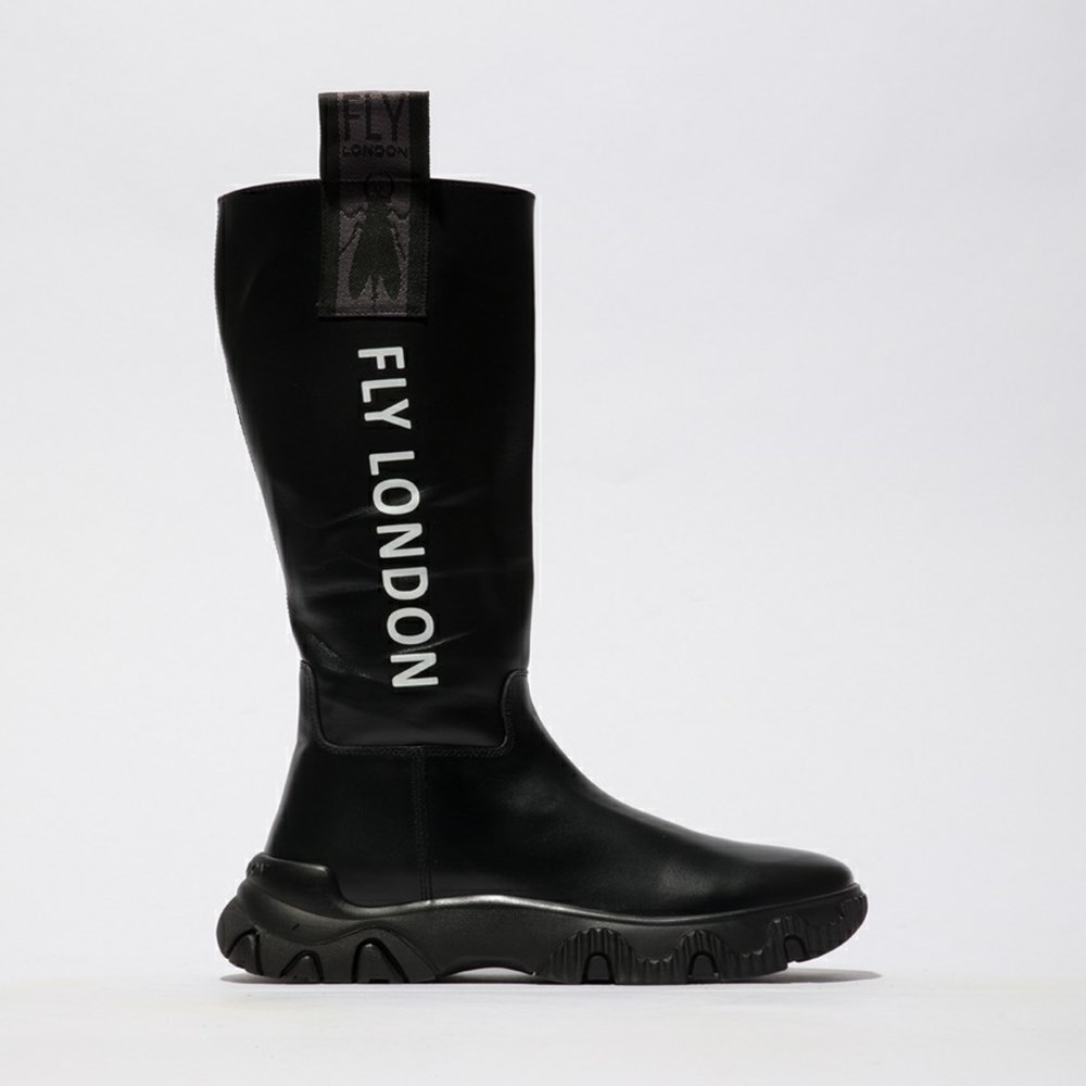 Botas Hasta La Rodilla Fly London Febe886fly Mujer Negras | 2546-HCDQF