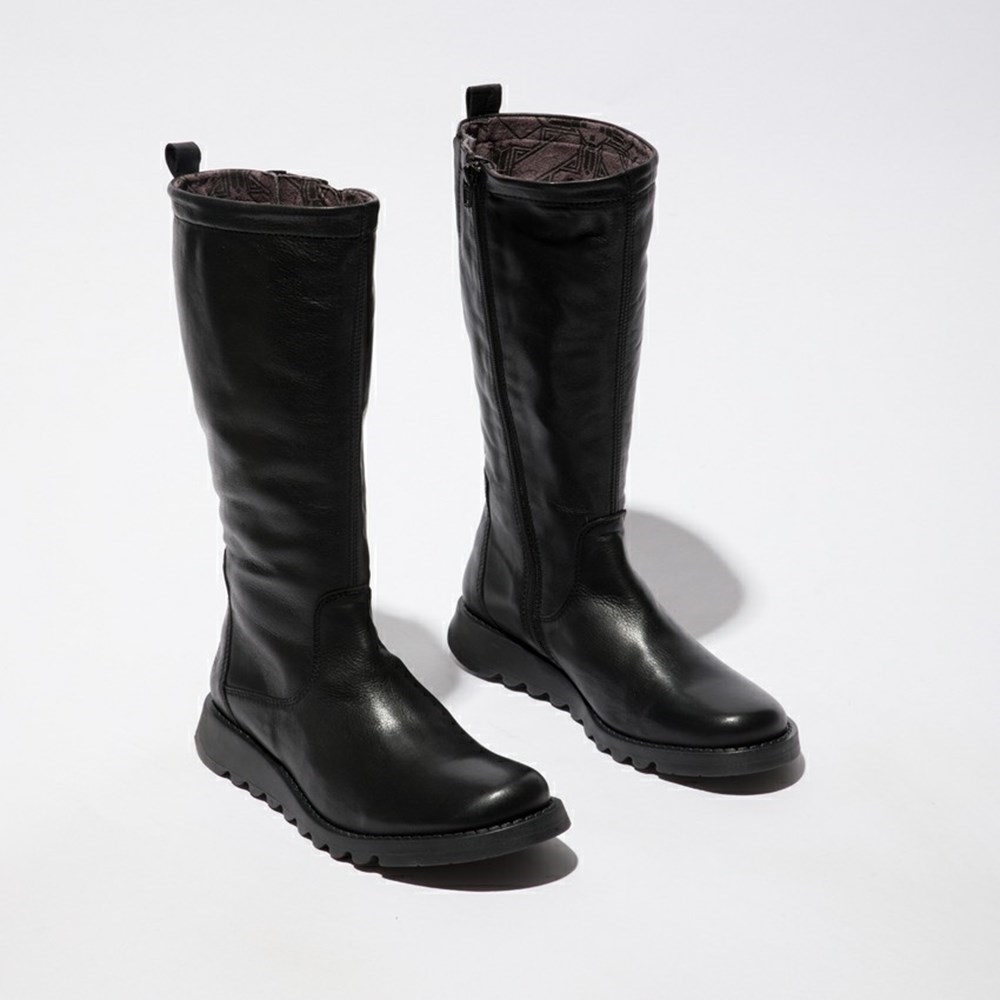 Botas Hasta La Rodilla Fly London Seme828fly Mujer Negras Negras | 6491-XAJOT