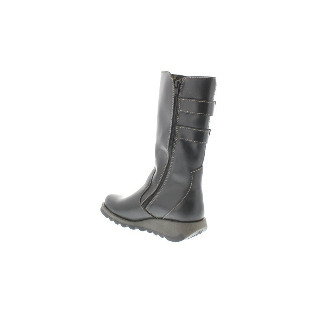 Botas Media Pierna Fly London suli Mujer Negras | 6439-UYBAL