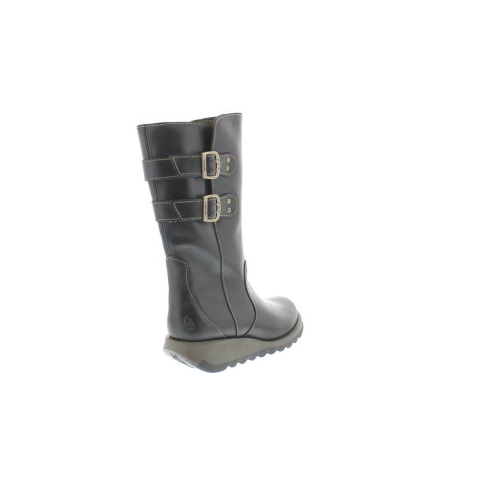 Botas Media Pierna Fly London suli Mujer Negras | 6439-UYBAL