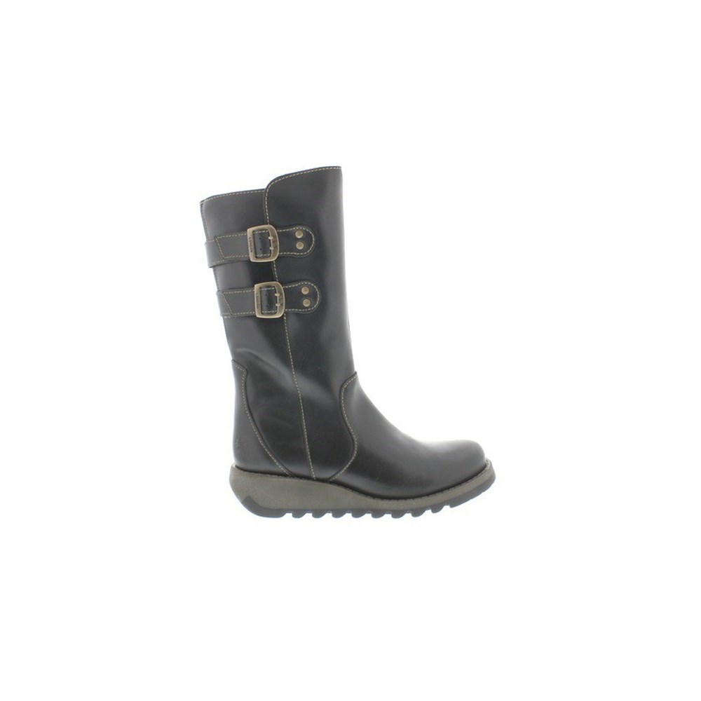 Botas Media Pierna Fly London suli Mujer Negras | 6439-UYBAL