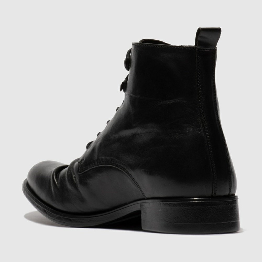 Botas con Cordones Fly London Myke660fly Hombre Negras | 8405-HMXFJ