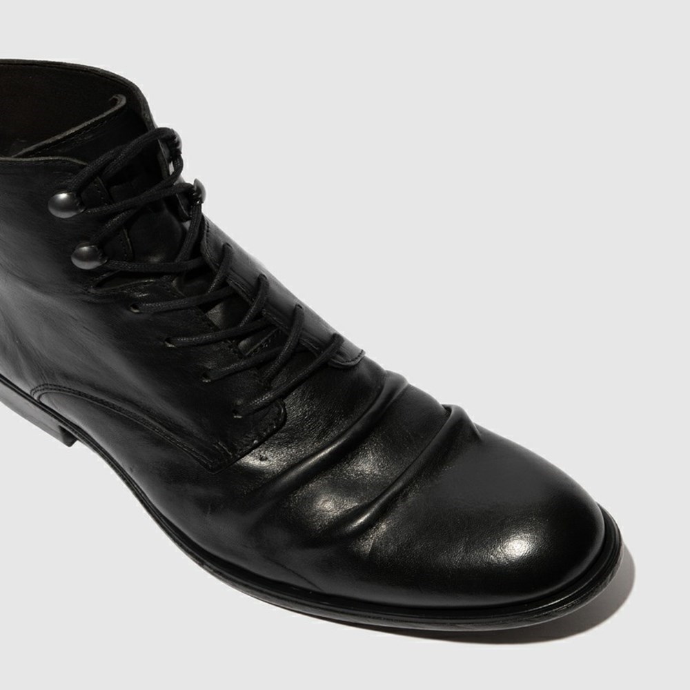 Botas con Cordones Fly London Myke660fly Hombre Negras | 8405-HMXFJ