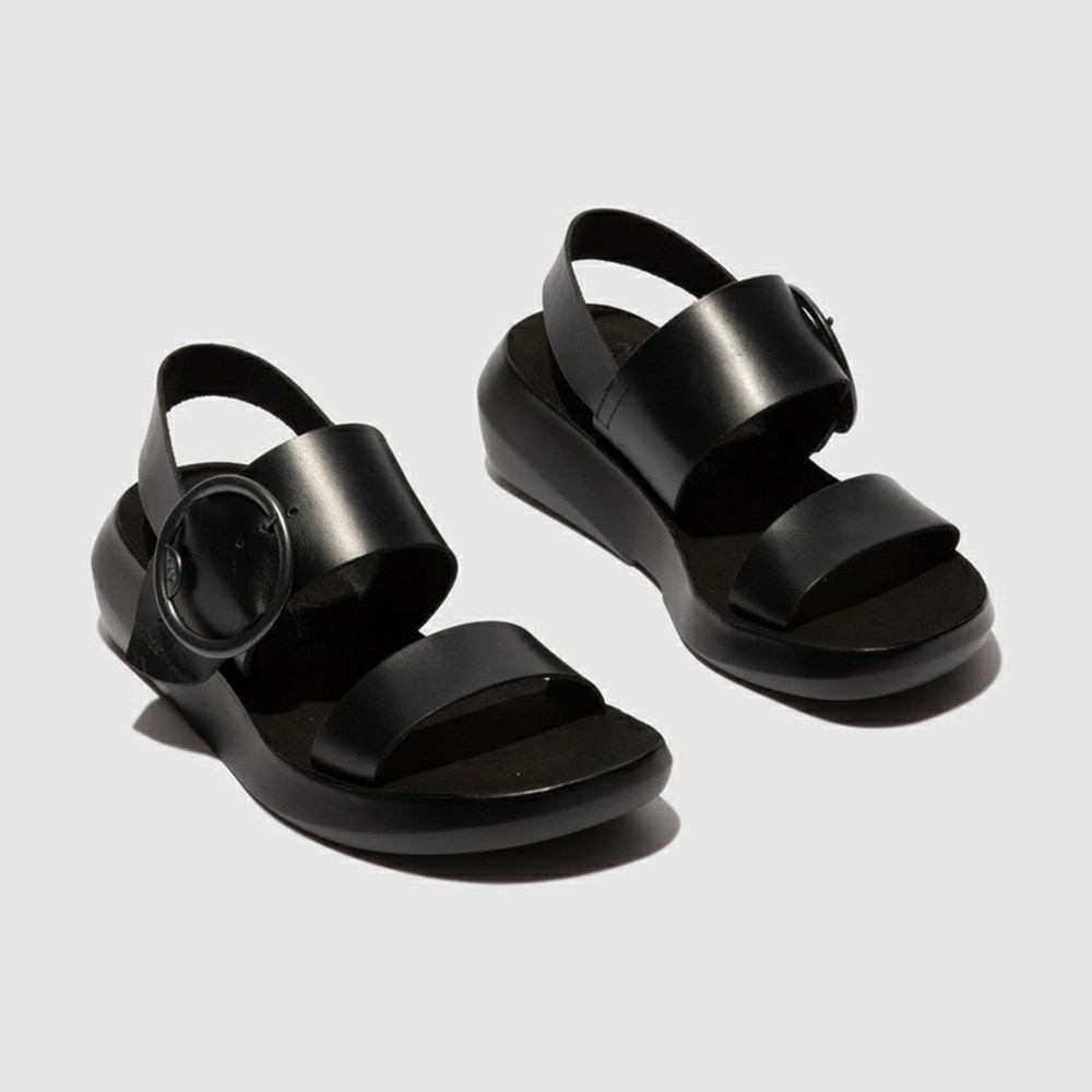 Sandalias Fly London Bani739fly Mujer Negras | 5029-NJEUX