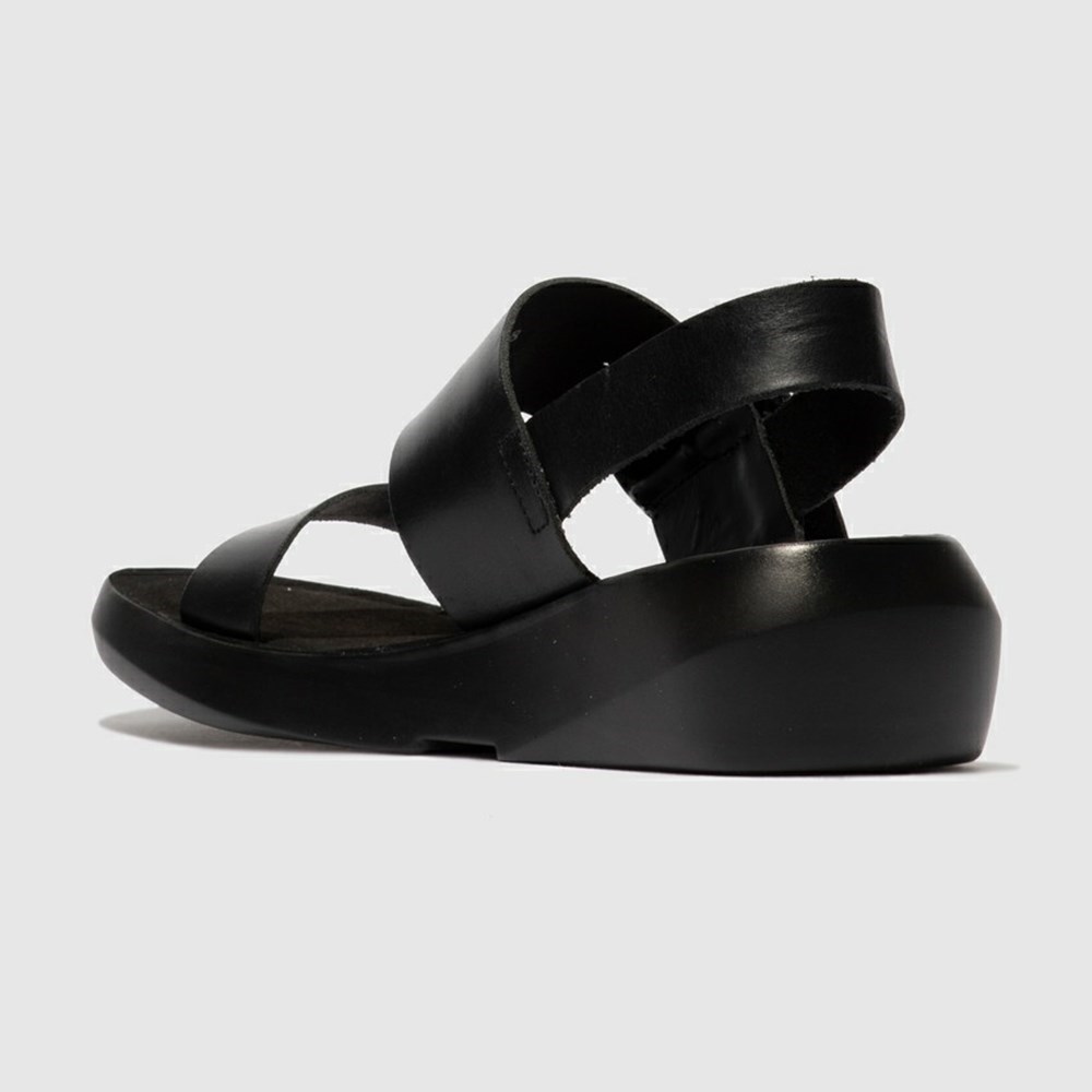 Sandalias Fly London Bani739fly Mujer Negras | 5029-NJEUX