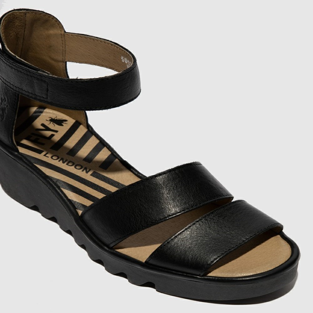 Sandalias Fly London Bono290Fly Mujer Negras | 5491-OLATJ