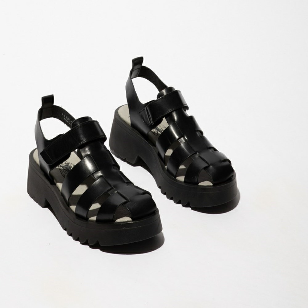Sandalias Fly London Maie850fly Mujer Negras | 2590-XADBJ