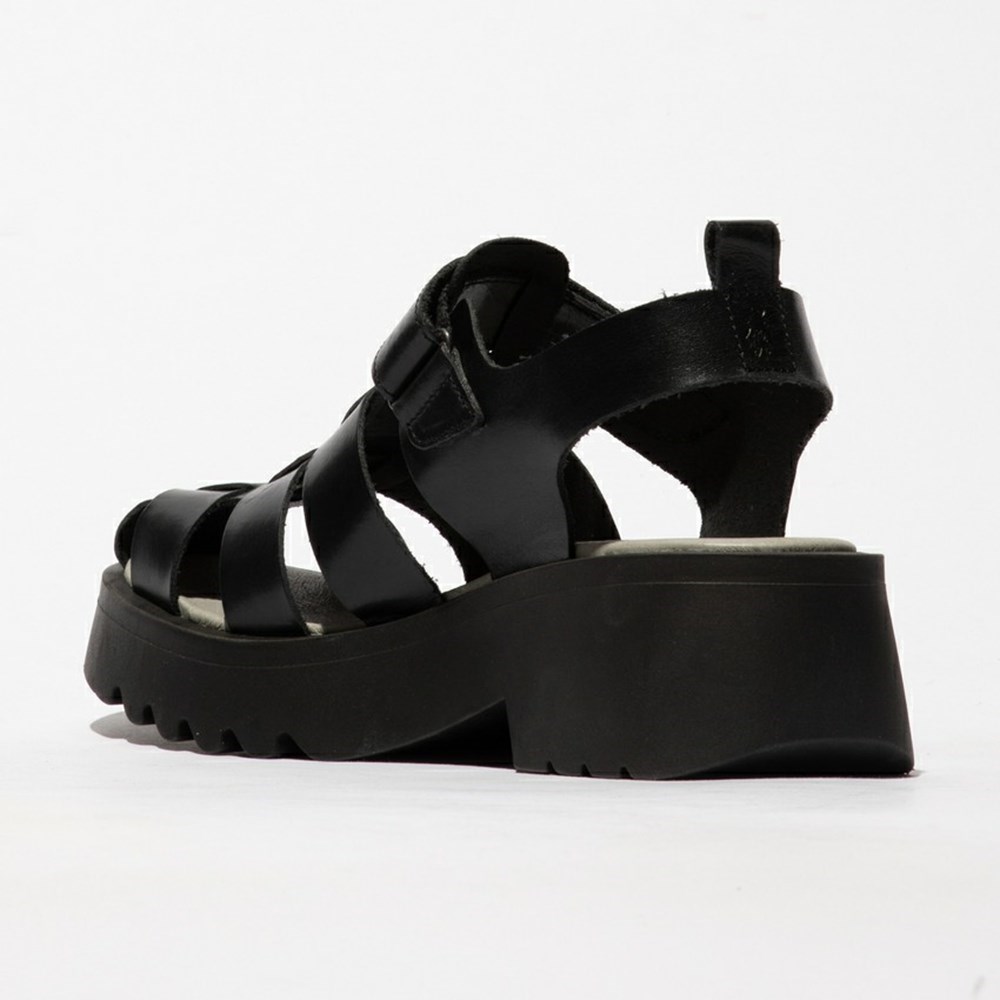 Sandalias Fly London Maie850fly Mujer Negras | 2590-XADBJ