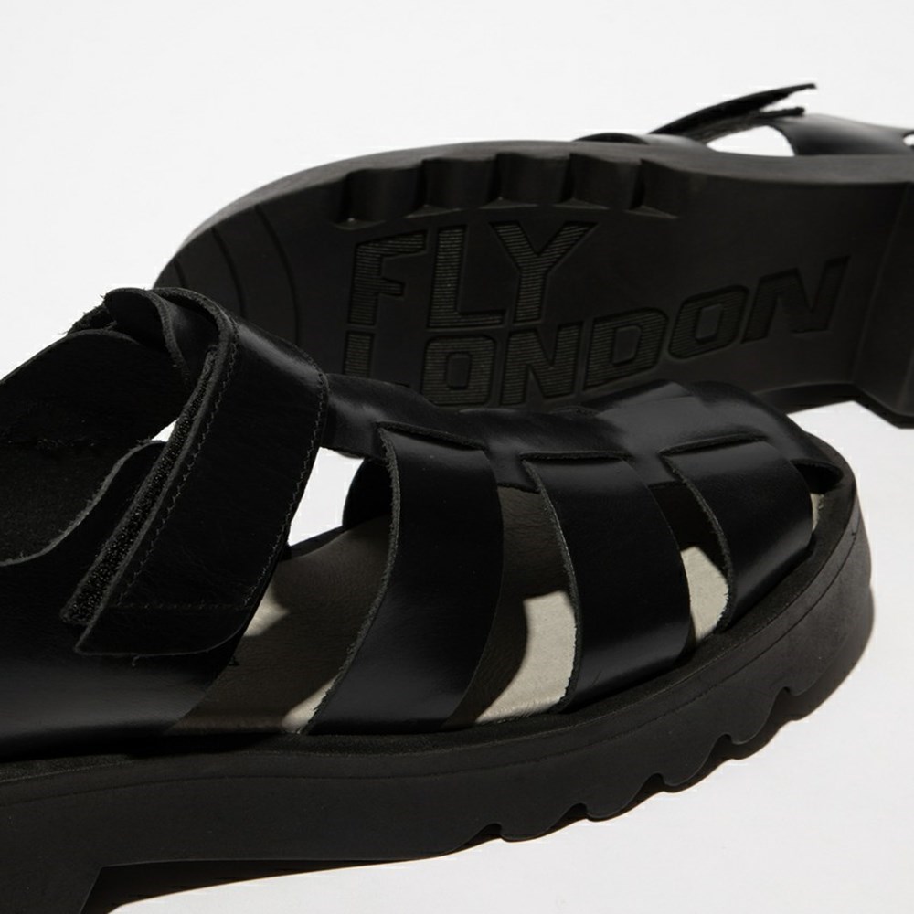 Sandalias Fly London Maie850fly Mujer Negras | 2590-XADBJ