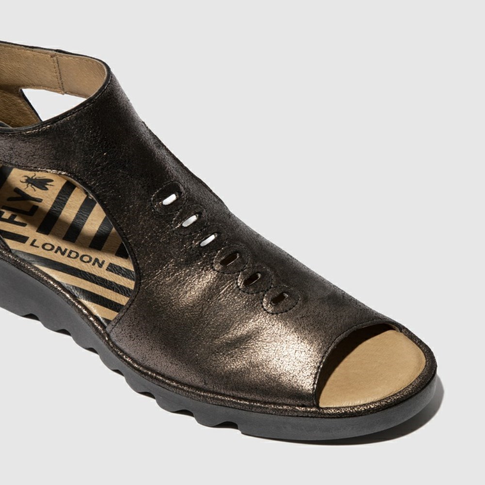 Zapatos Cuña Fly London Bezo306fly Mujer Gris Oscuro | 7845-DEPYC