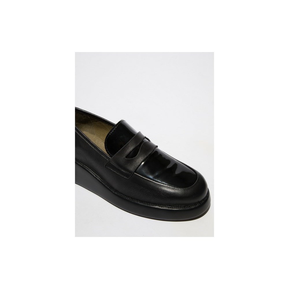 Zapatos Cuña Fly London Blar513fly Mujer Negras | 1820-AGTFS