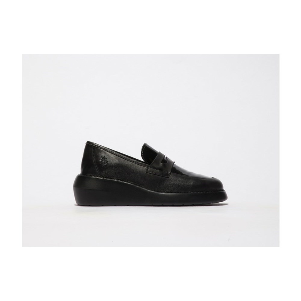 Zapatos Cuña Fly London Blar513fly Mujer Negras | 6541-HPYMI