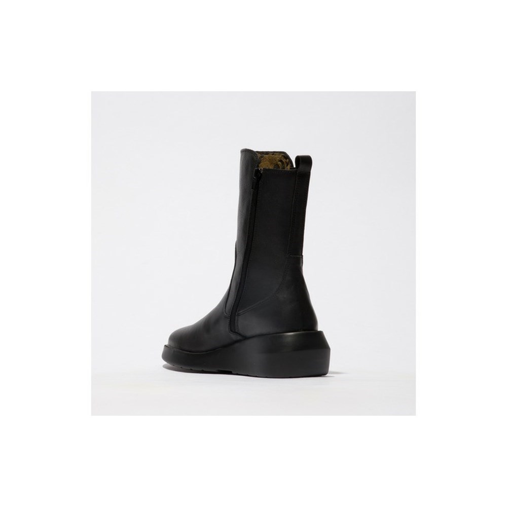 Zapatos Cuña Fly London Brin516Fly Mujer Negras | 5481-EKDVL