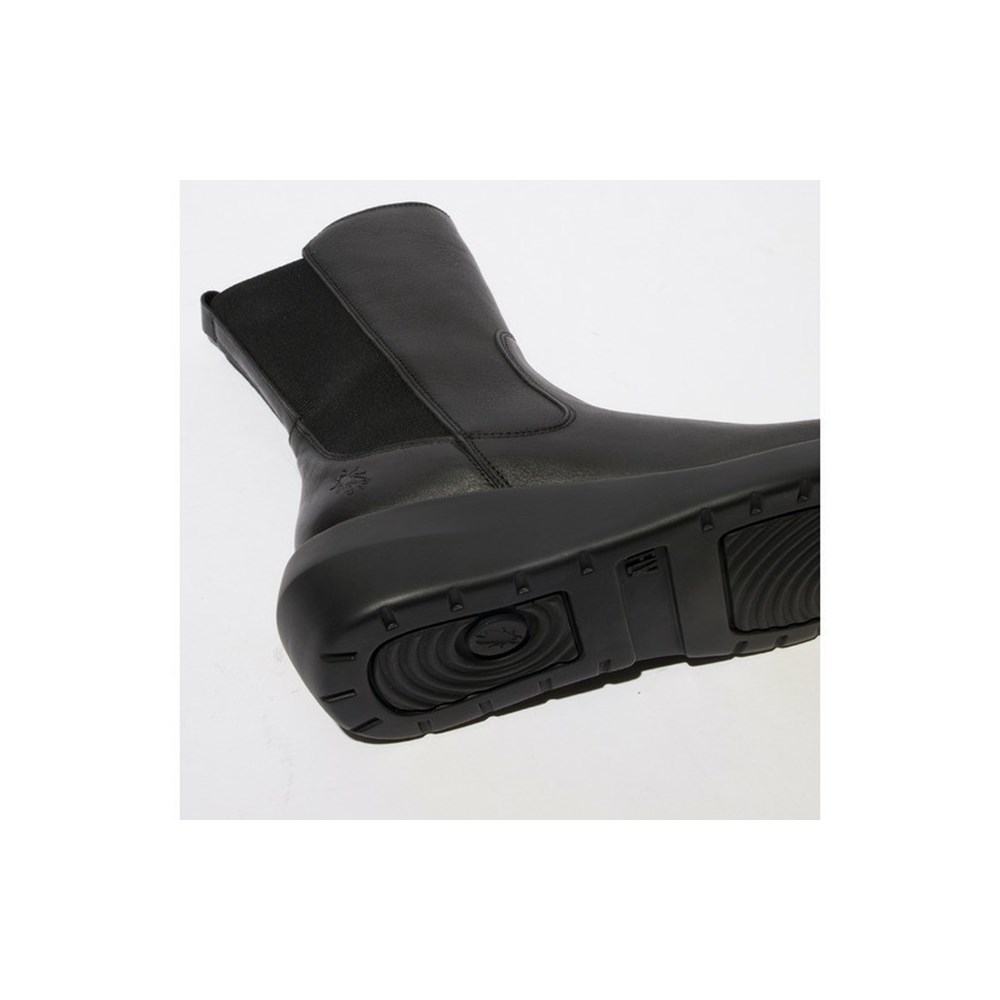 Zapatos Cuña Fly London Brin516Fly Mujer Negras | 5481-EKDVL