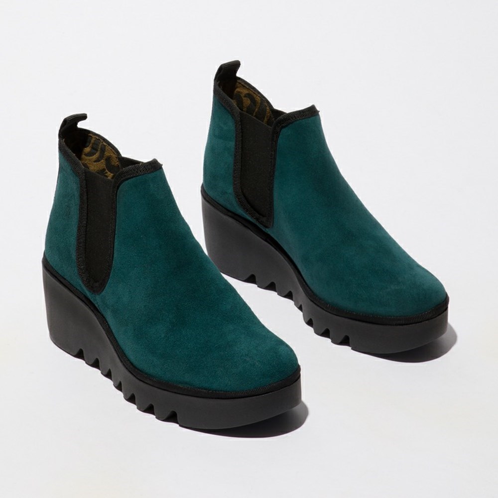 Zapatos Cuña Fly London Byne349Fly Mujer Marrones | 1032-RMDXB