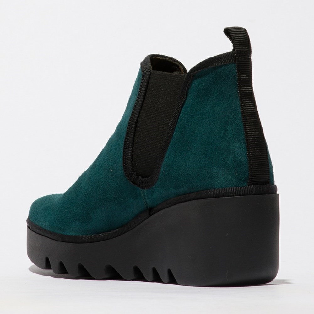 Zapatos Cuña Fly London Byne349Fly Mujer Marrones | 1032-RMDXB