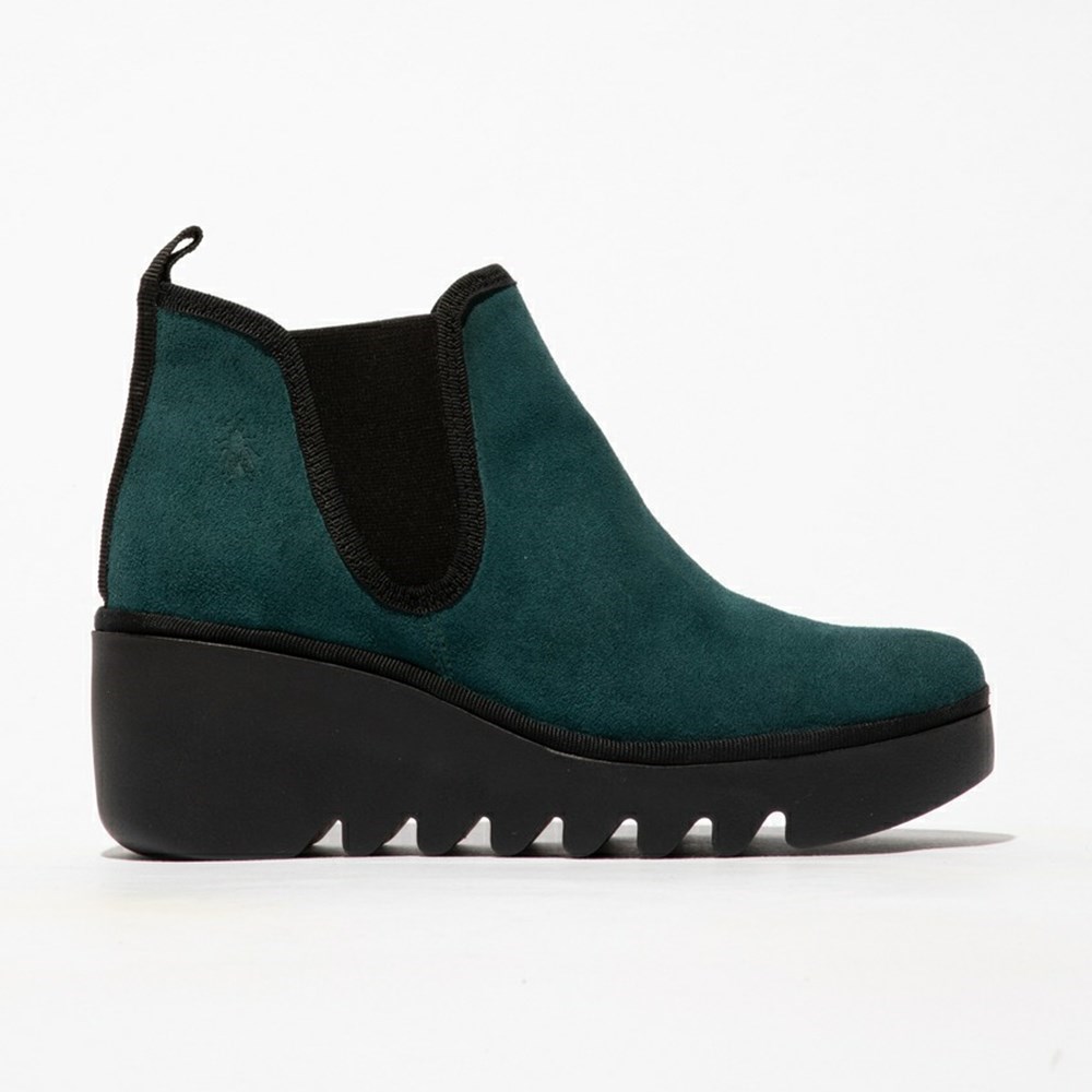 Zapatos Cuña Fly London Byne349Fly Mujer Marrones | 1032-RMDXB