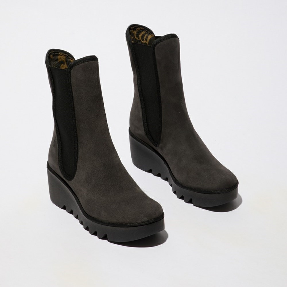 Zapatos Cuña Fly London Byro395fly Mujer Marrones | 7263-NZDUM