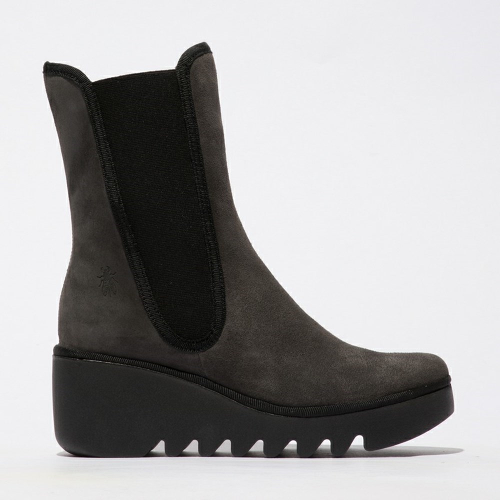 Zapatos Cuña Fly London Byro395fly Mujer Marrones | 7263-NZDUM