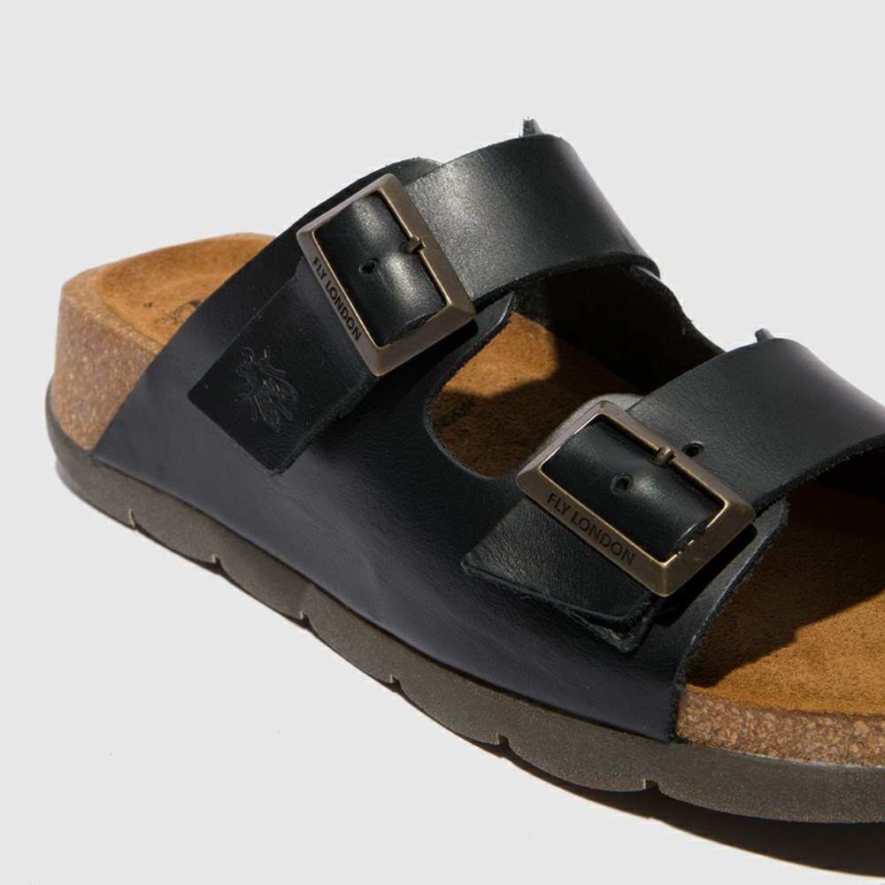 Zapatos Cuña Fly London Caja721fly Mujer Negras | 0759-MLDKG