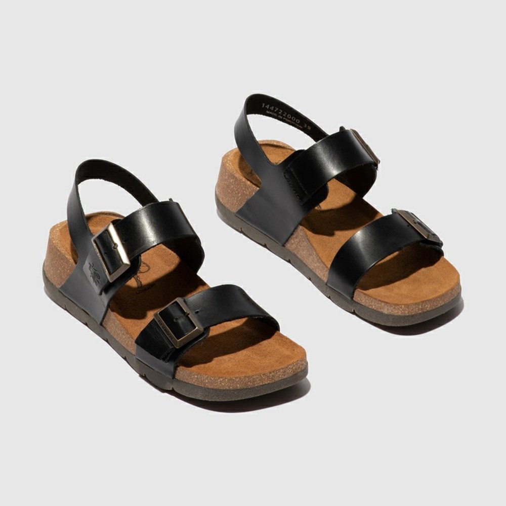 Zapatos Cuña Fly London Ceke722fly Mujer Negras | 6439-KILEJ