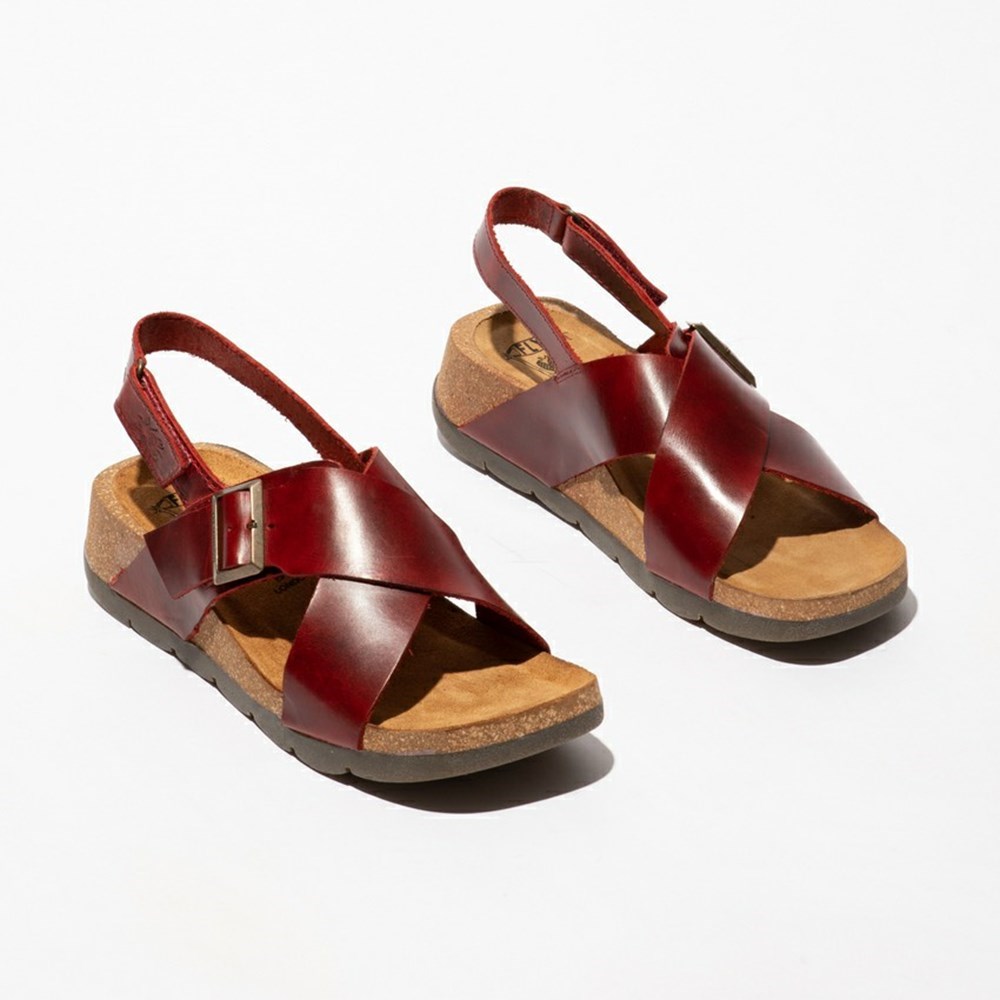 Zapatos Cuña Fly London Chlo852fly Mujer Rojas | 7305-GJBOM