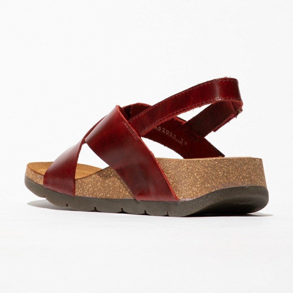 Zapatos Cuña Fly London Chlo852fly Mujer Rojas | 7305-GJBOM