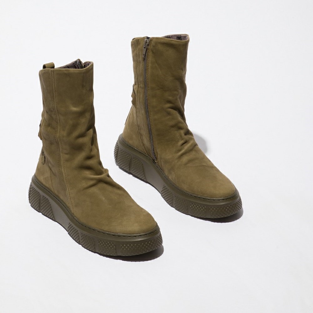 Zapatos Cuña Fly London Esen485fly Mujer Marrones | 5408-EKLRU