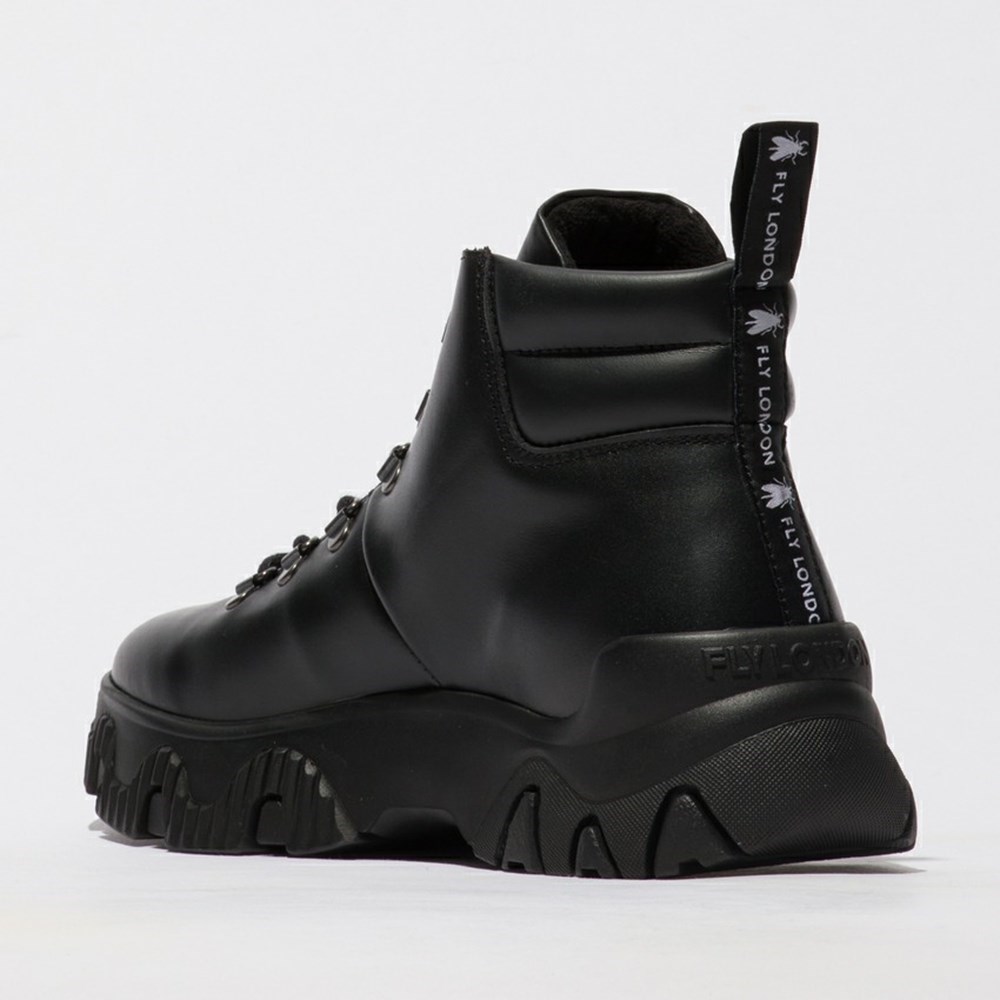 Zapatos Cuña Fly London Figa887fly Mujer Negras | 7504-ORNYJ