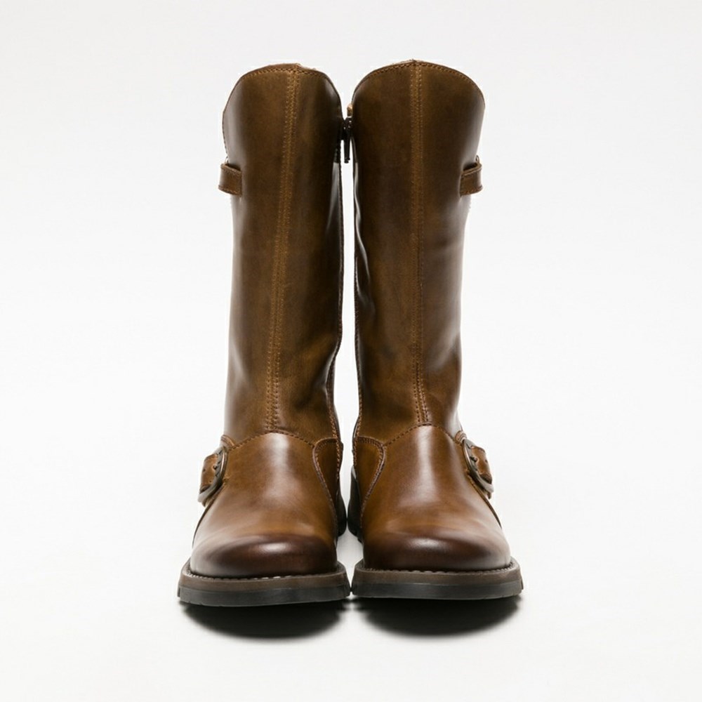Zapatos Cuña Fly London Mes 2 Mujer Marrones | 4673-LIDGR