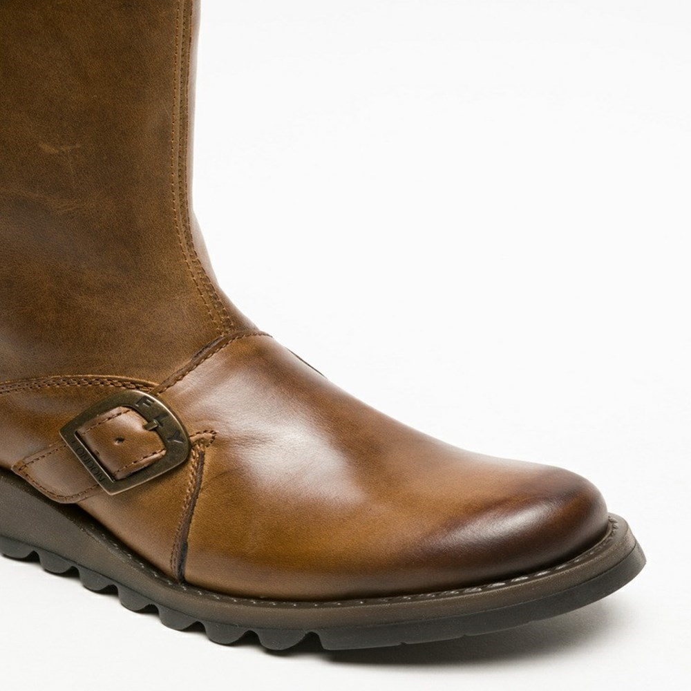 Zapatos Cuña Fly London Mes 2 Mujer Marrones | 4673-LIDGR