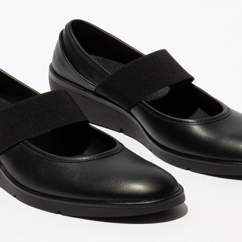 Zapatos Cuña Fly London Nara547fly Mujer Negras | 4972-YKUSQ