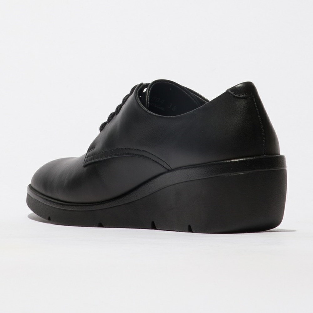 Zapatos Cuña Fly London Nepe548fly Mujer Negras | 5190-QFVBM