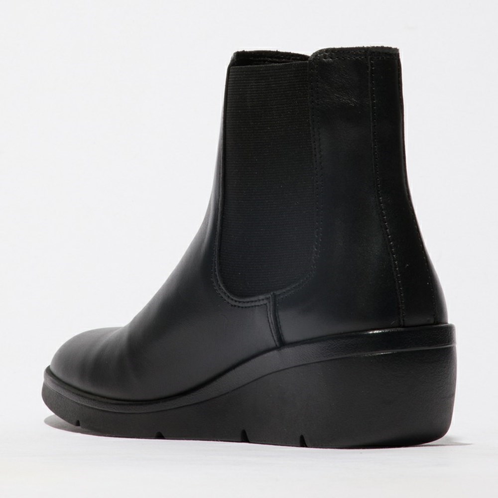 Zapatos Cuña Fly London Nola549fly Mujer Negras | 0795-DAYFC