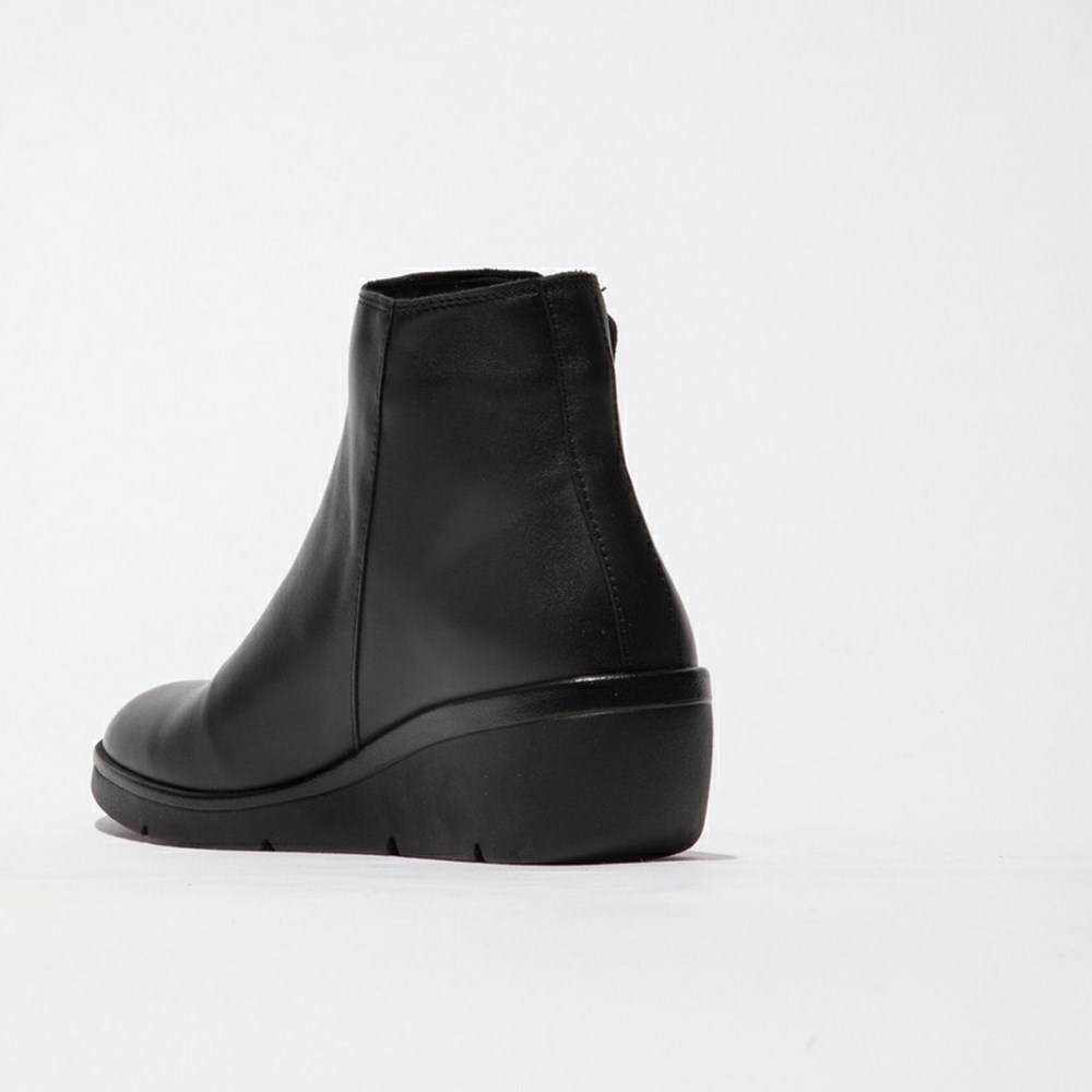 Zapatos Cuña Fly London Nula550fly Mujer Negras | 2748-GAJHF