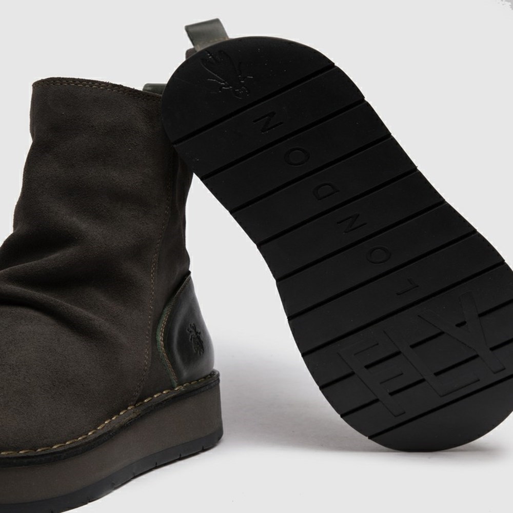 Zapatos Cuña Fly London Reno053fly Mujer Negras | 8760-ZVFGY
