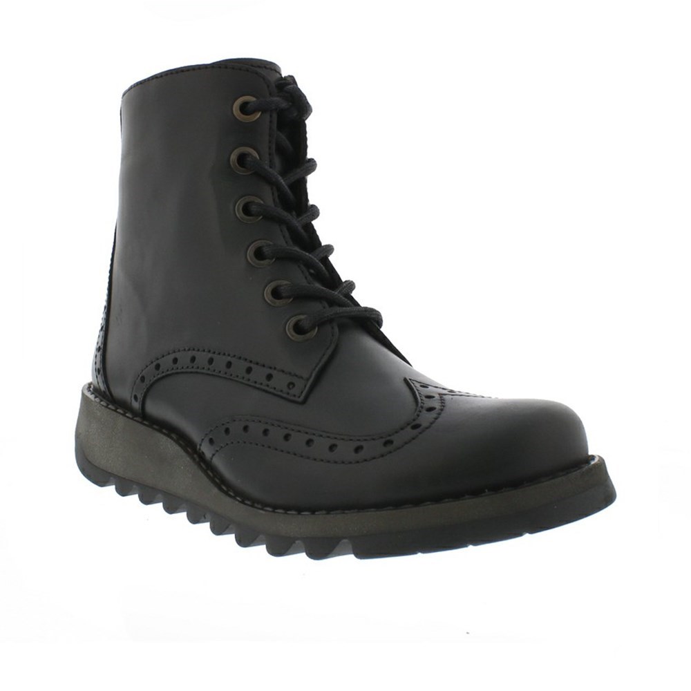 Zapatos Cuña Fly London Sarl069fly Mujer Negras | 0596-IGDXQ