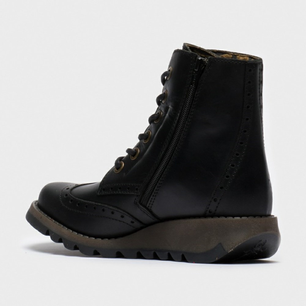 Zapatos Cuña Fly London Sarl069fly Mujer Negras | 0596-IGDXQ