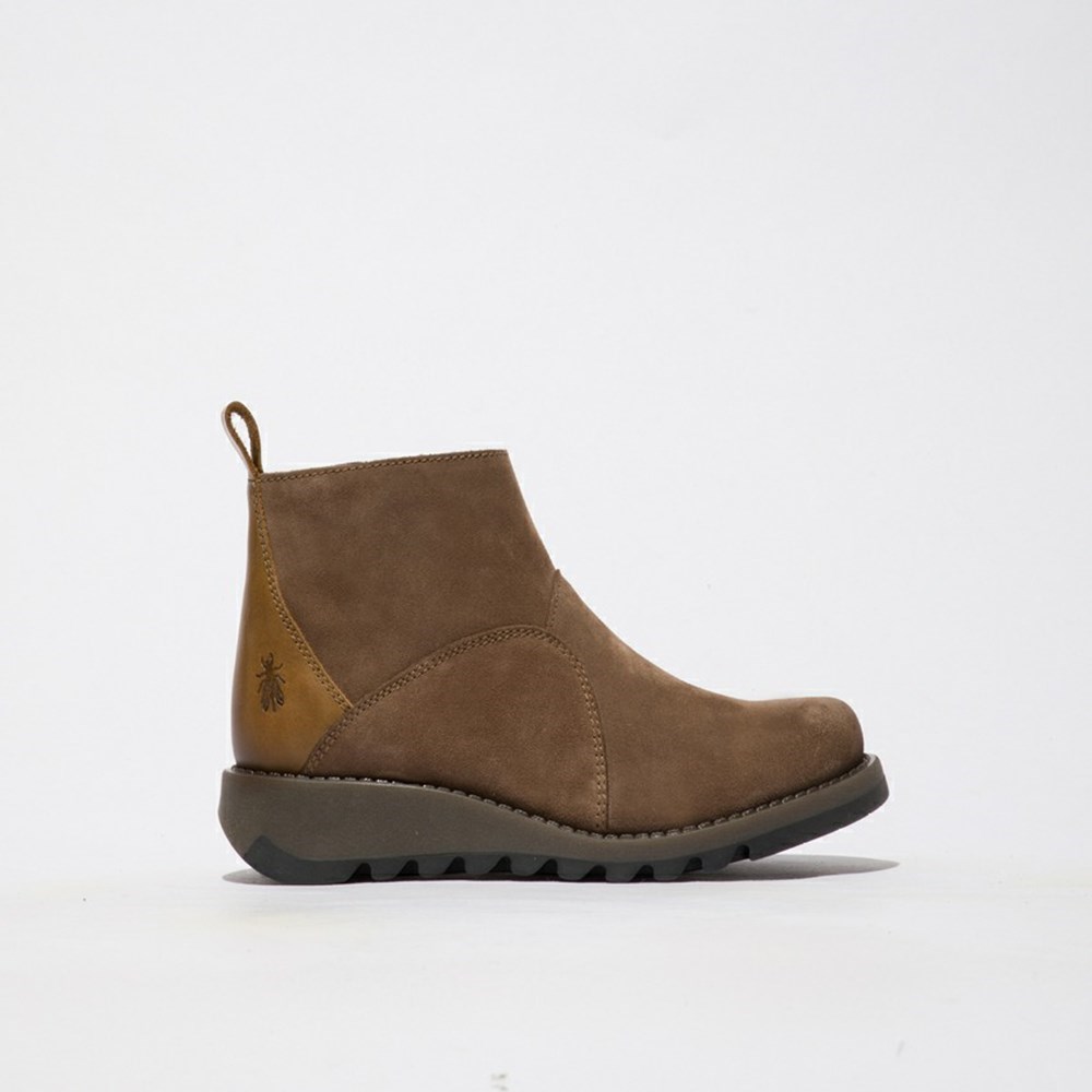 Zapatos Cuña Fly London Sely918fly Mujer Gris Marrones Marrones | 1249-FVERI