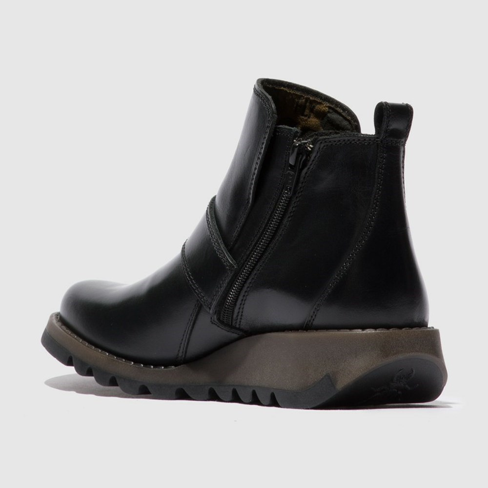 Zapatos Cuña Fly London Sias812fly Mujer Negras | 7894-JENWU
