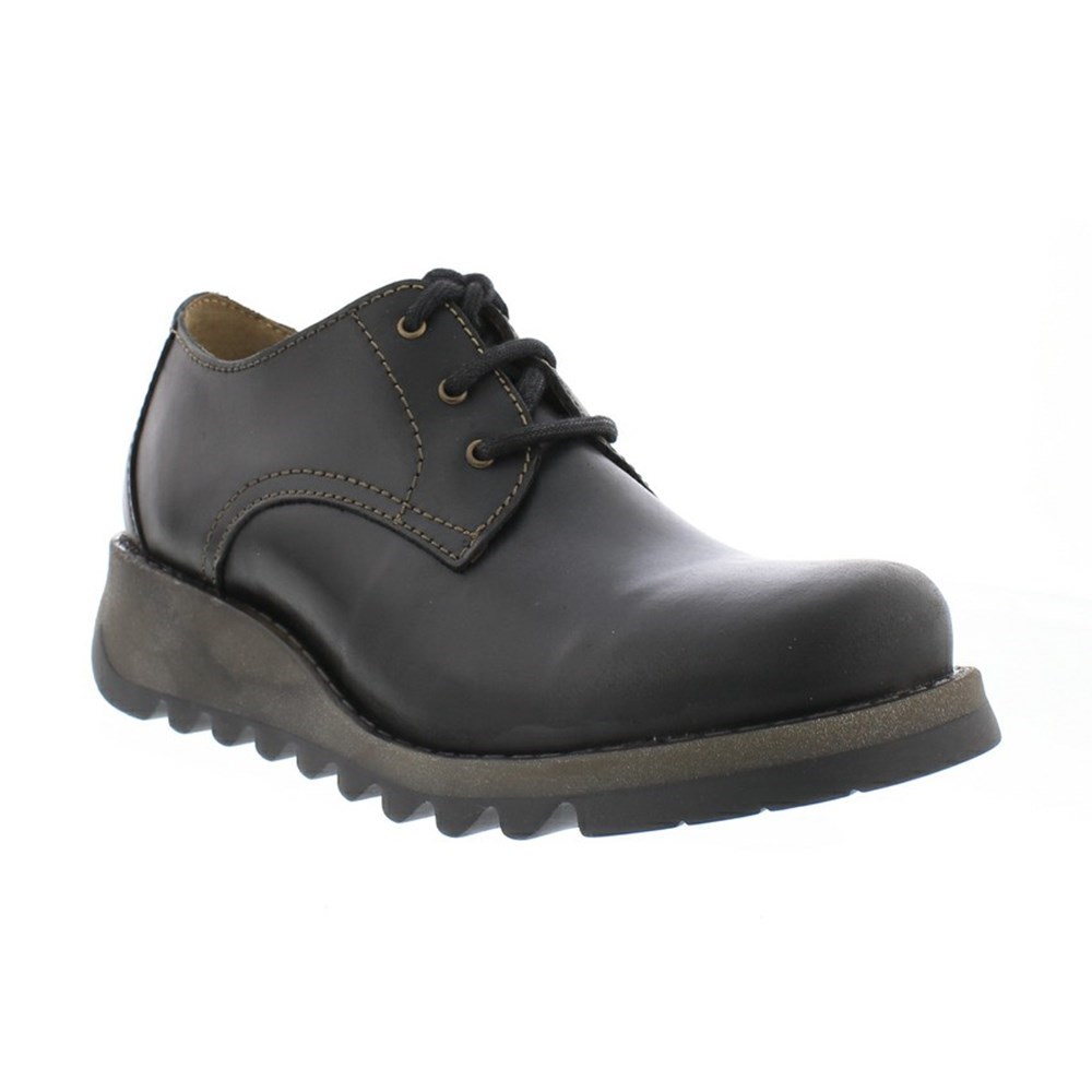 Zapatos Cuña Fly London Simb389fly Mujer Negras | 6382-MFBCN